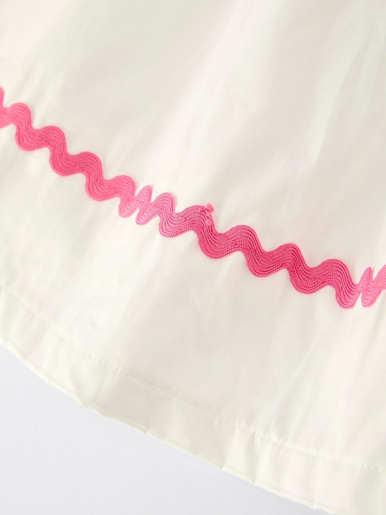 Girls Dress with Pink Bow Embroidery