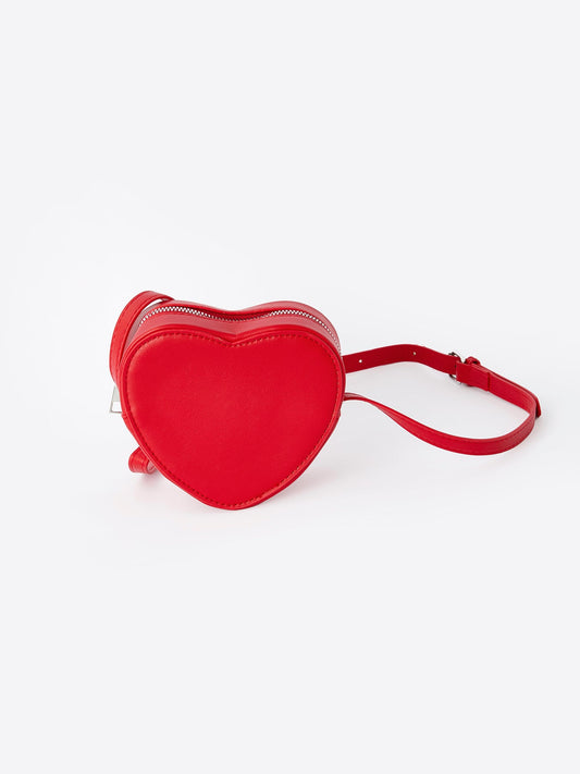 Valentine's Day Girls' Heart-Shaped Crossbody Shoulder Bag