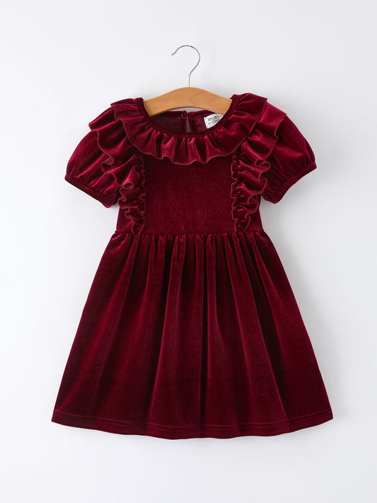 Velvet Girls Dress-Multiple colors available