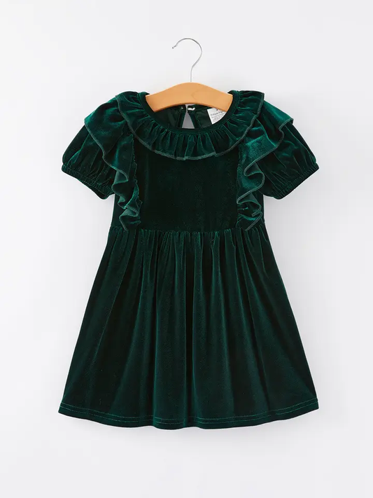 Velvet Girls Dress-Multiple colors available