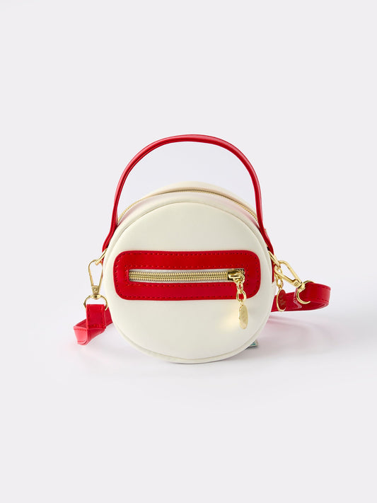 Kids Baseball Themed Crossbody Bag with Red Handle