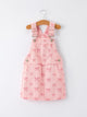 Pink Bow Denim Overall Dress for Girls