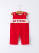 Valentine's Day "BE ❤ MINE" Embroidered Boy's Romper
