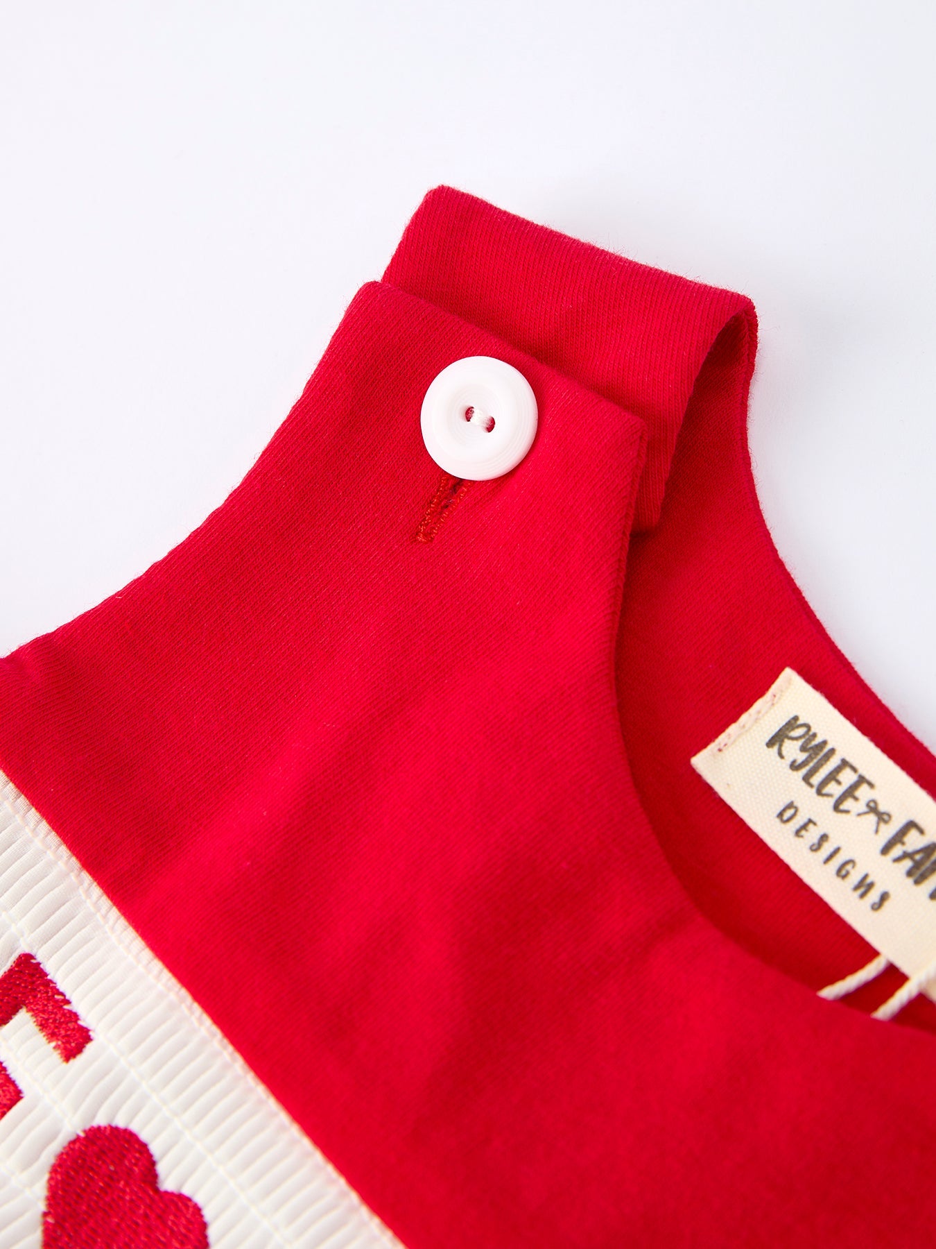 Valentine's Day "BE ❤ MINE" Embroidered Boy's Romper