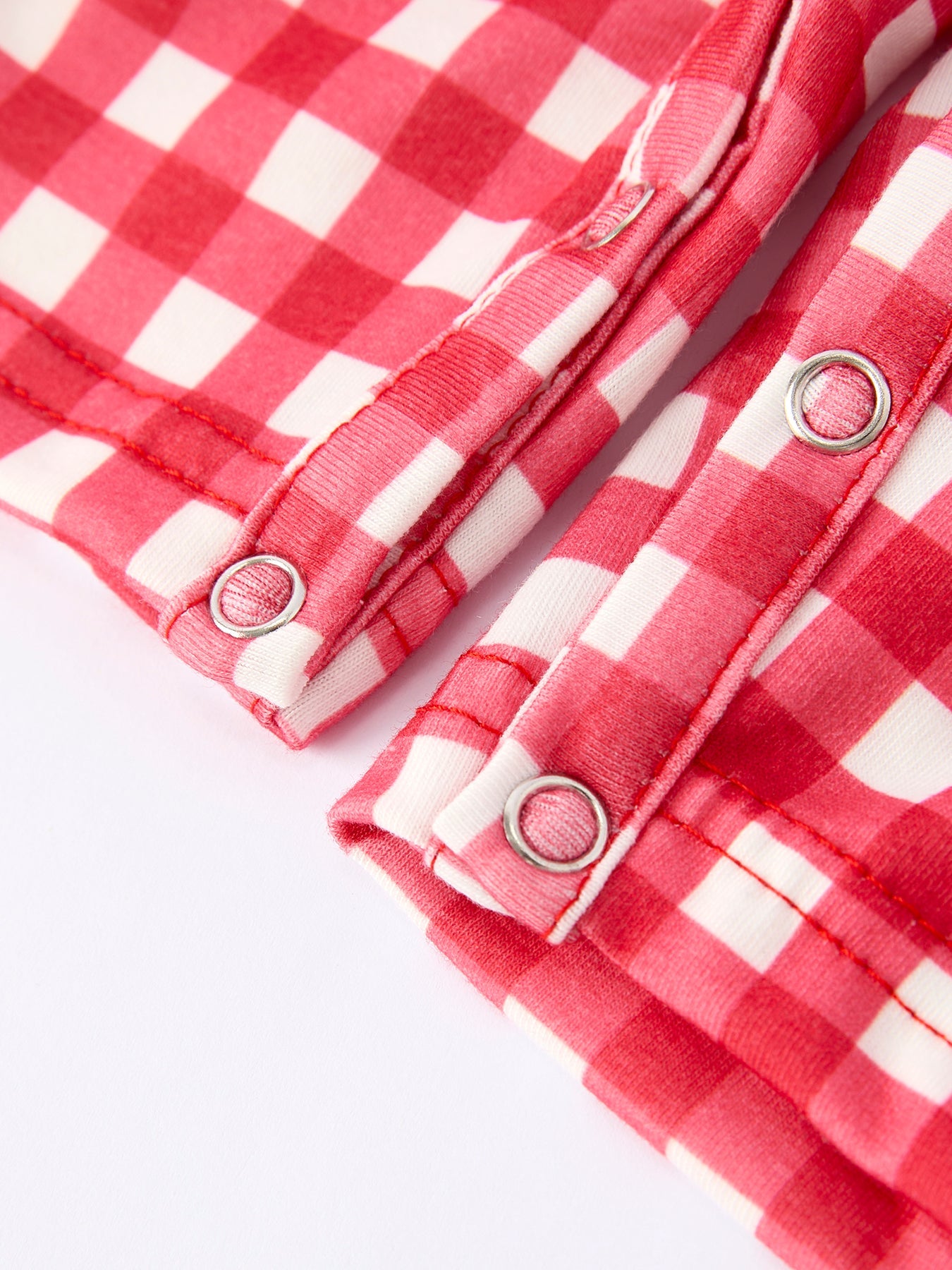 Valentine's Day Plaid Heart Embroidered Pony Boys' Romper