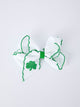 St. Patrick Shamrock Embroidered Hair Bow – Girls Hair Clip