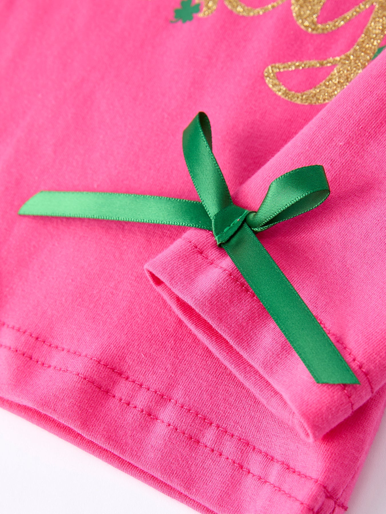 St. Patrick Shamrock  Letter Top + Girls' Tulle Sequin Skirt Set