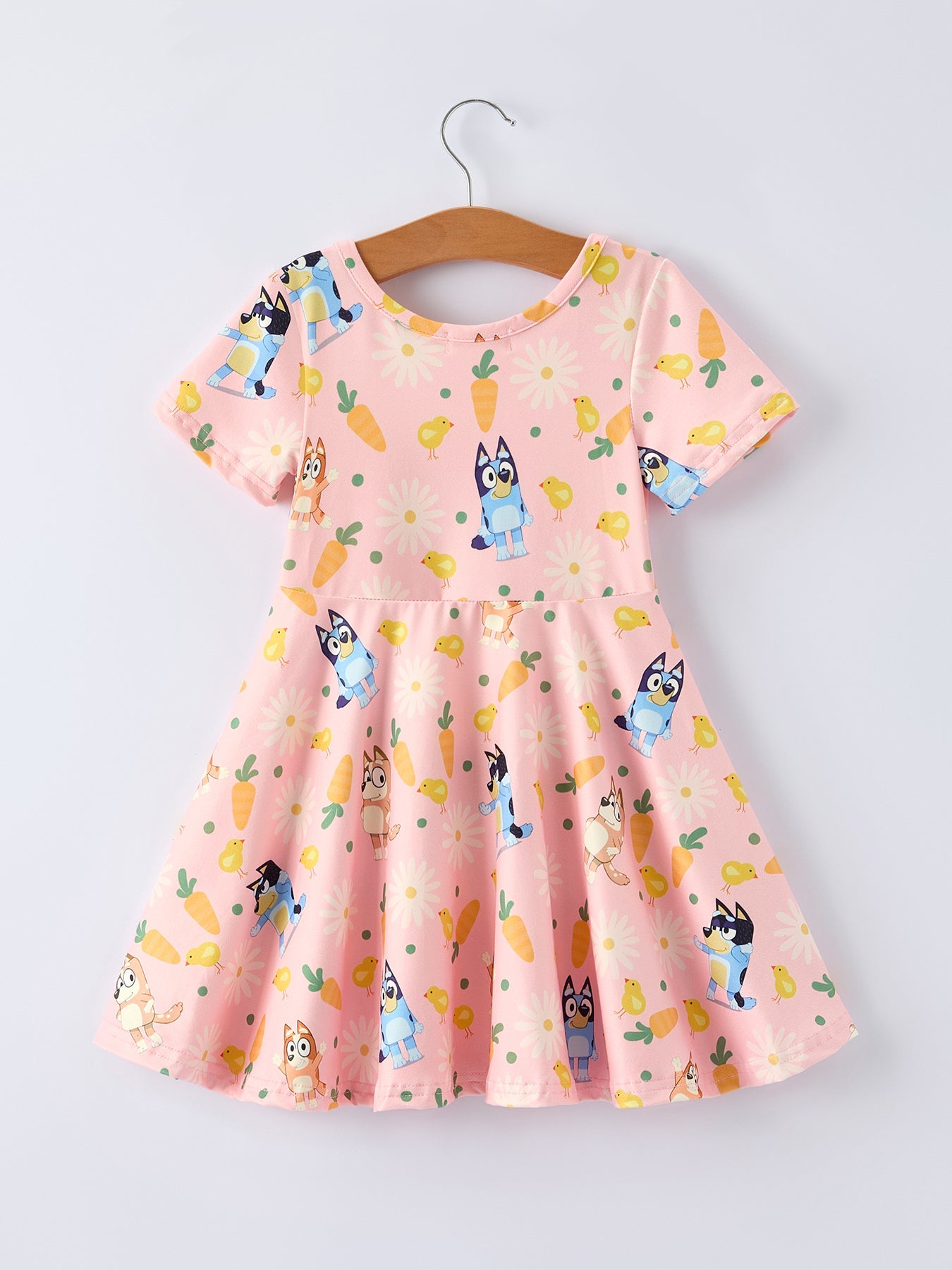 Easter Character Print Short-sleeved Dress