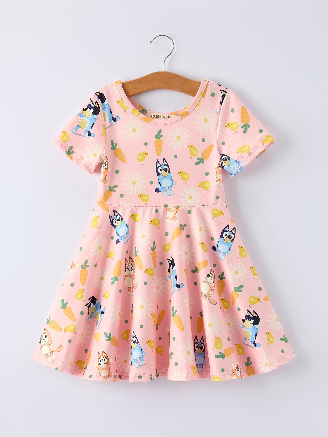 Easter Character Print Short-sleeved Dress