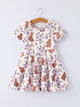 Easter Bunny Purple Floral Print Girls Dress