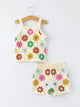 Summer Crochet Floral Girl Set