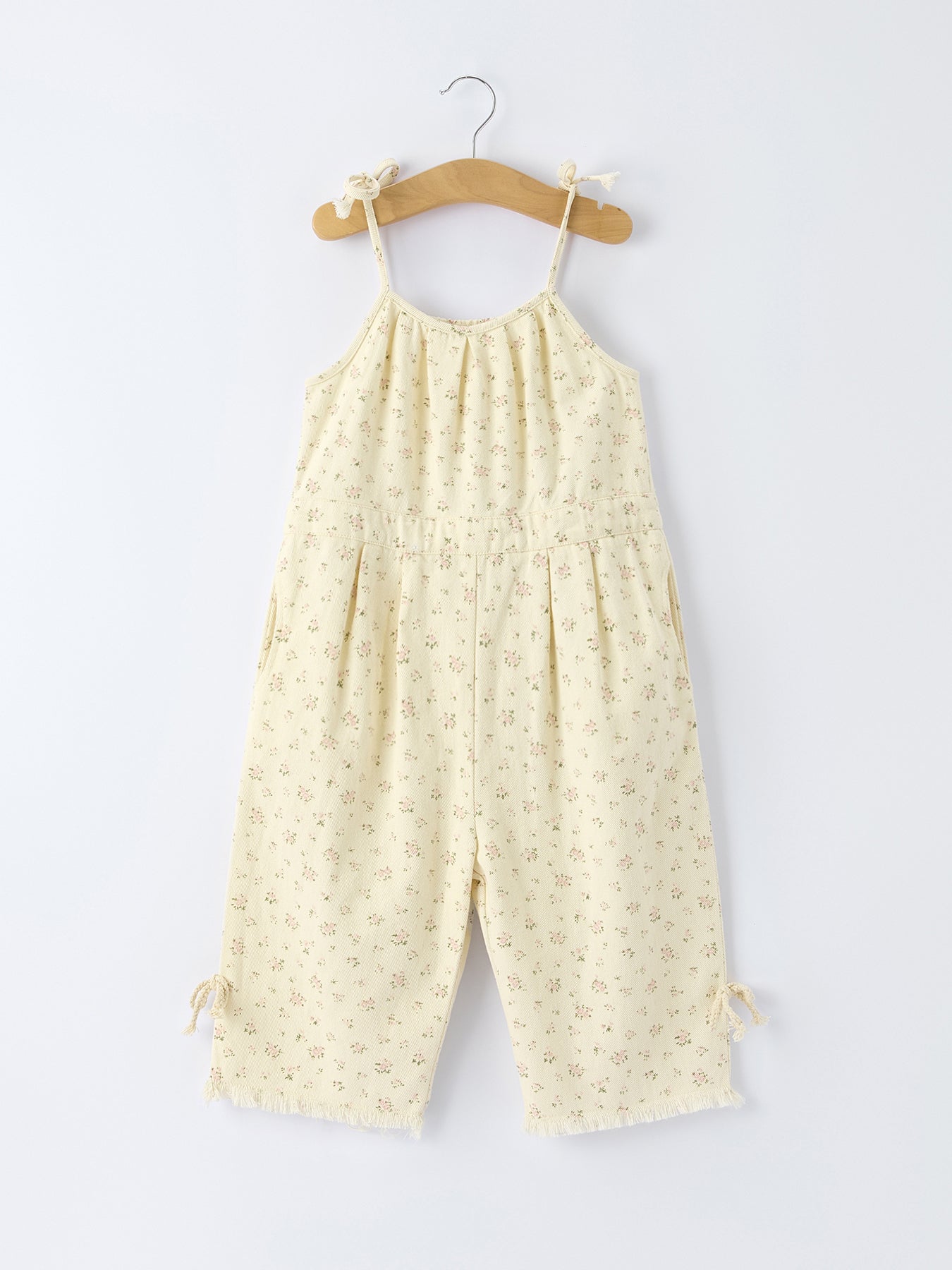 Floral Toddler Girl Spring Jumpsuit with Pockets