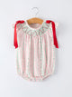 Pink Spring Floral Smocked Baby Girl Romper