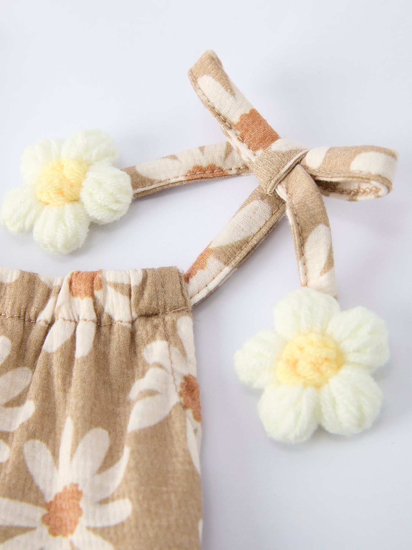 Floral Daisy Baby Girl Spaghetti Strap Summer Romper