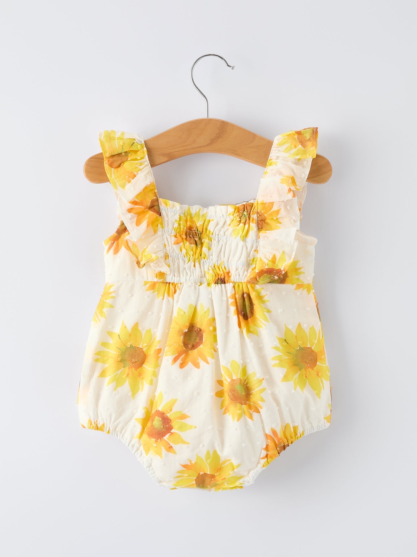 Sunflower Girls Smocked Summer Ruffle Romper