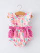 Colorful Floral Spring Ruffle Romper