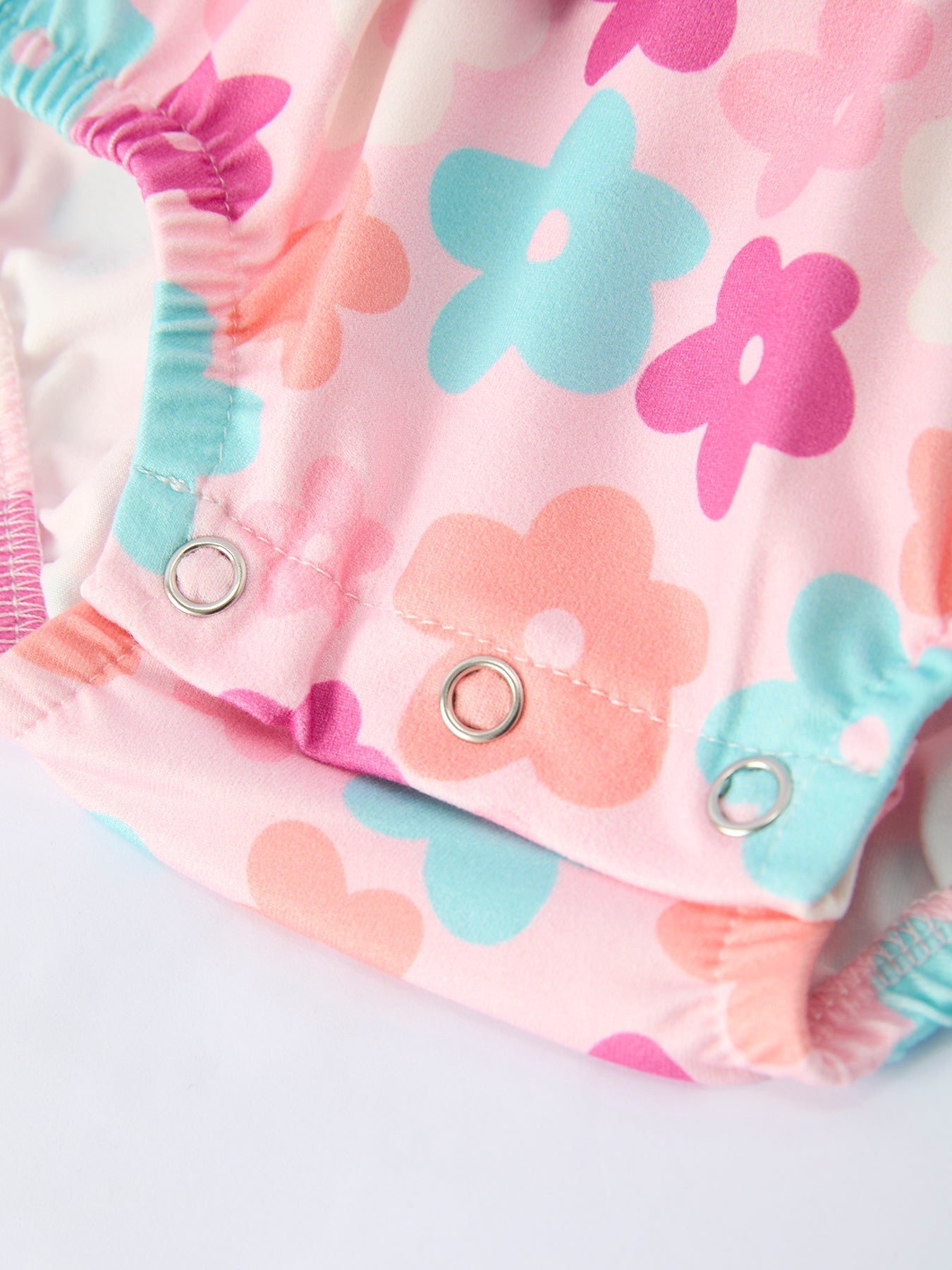Colorful Floral Spring Ruffle Romper