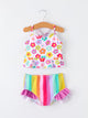 Summer Floral Rainbow Girls Two Piece Swimsuit