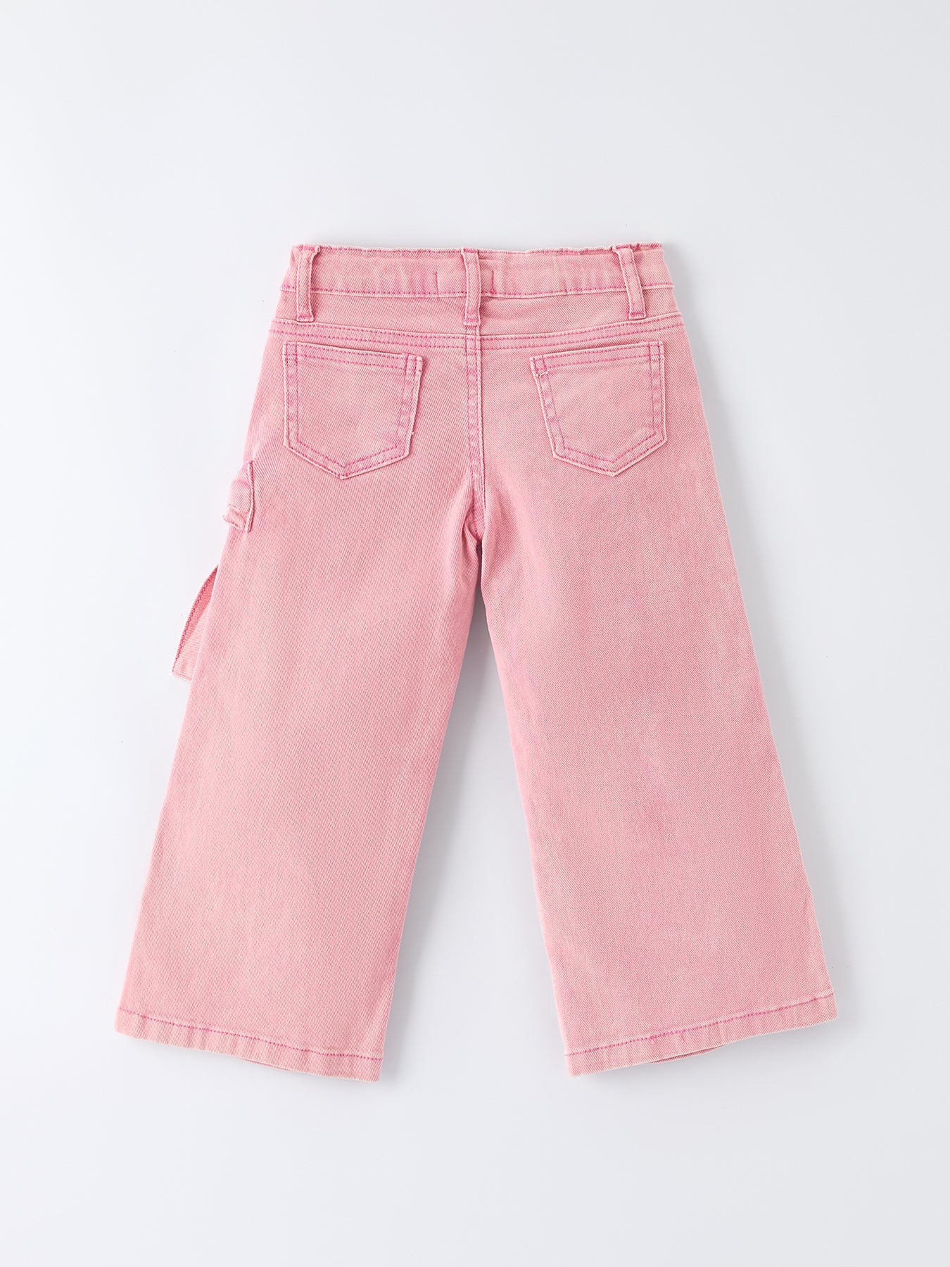 Pink Bow Girls Denim Pants