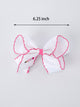 Back to School Pink Pencil Bow Hair Clip 6.25 Inch