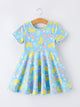 Back to School Rainbow Bow Girls Dress