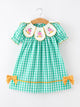 Back to School Apple Pencil Applique Girls Dress Petals Collar