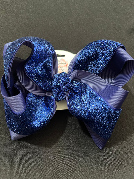 Double Layered Navy Bow