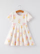 Back to School Bow Pencil Print Girls Dress