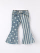 4th of july Patriotic Star Stripe Flare Jeans