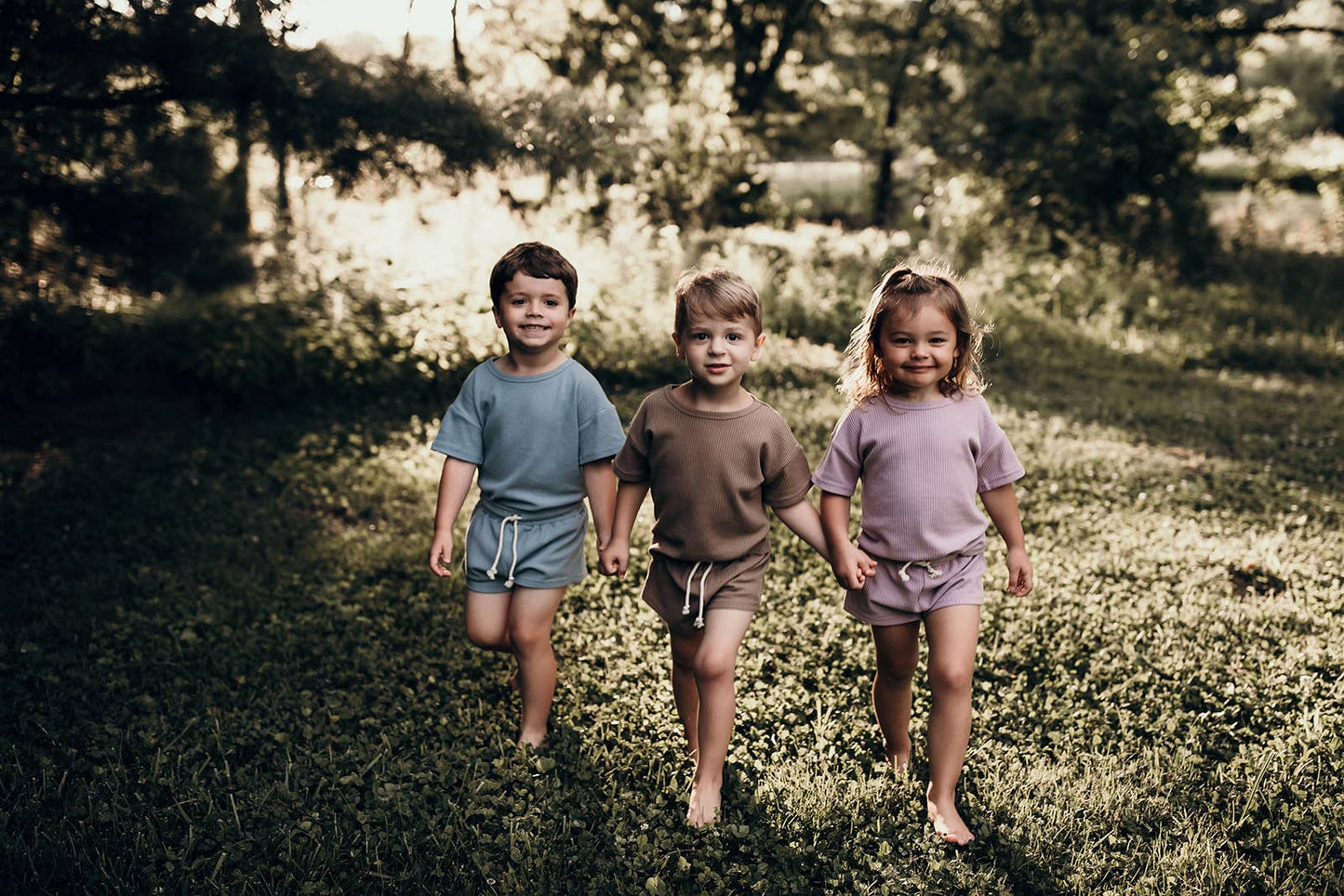 Cocoa Sands Neutral Summer Waffle Toddler Top & Bottom Set