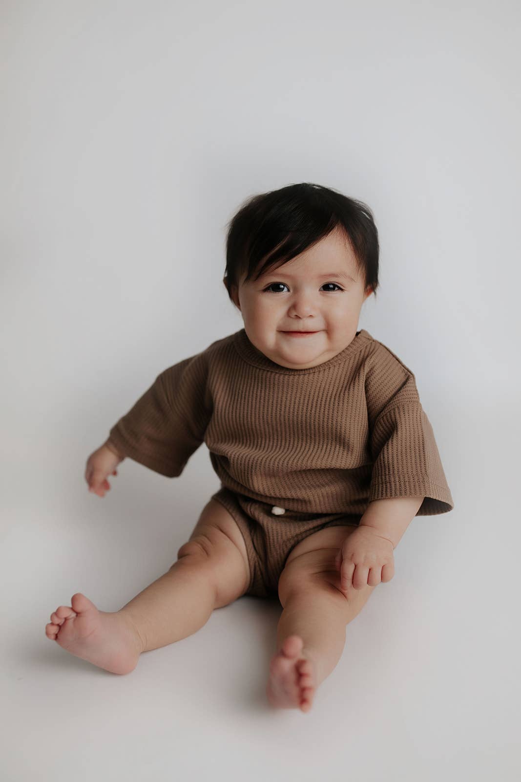 Cocoa Sands Neutral Summer Waffle Toddler Top & Bottom Set