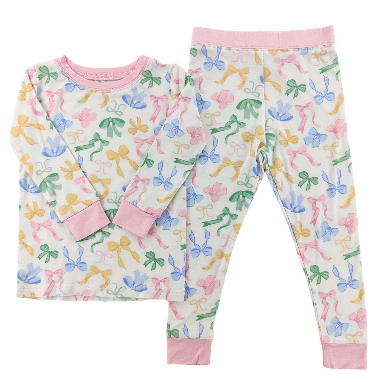 Pastel Bow Bamboo Set