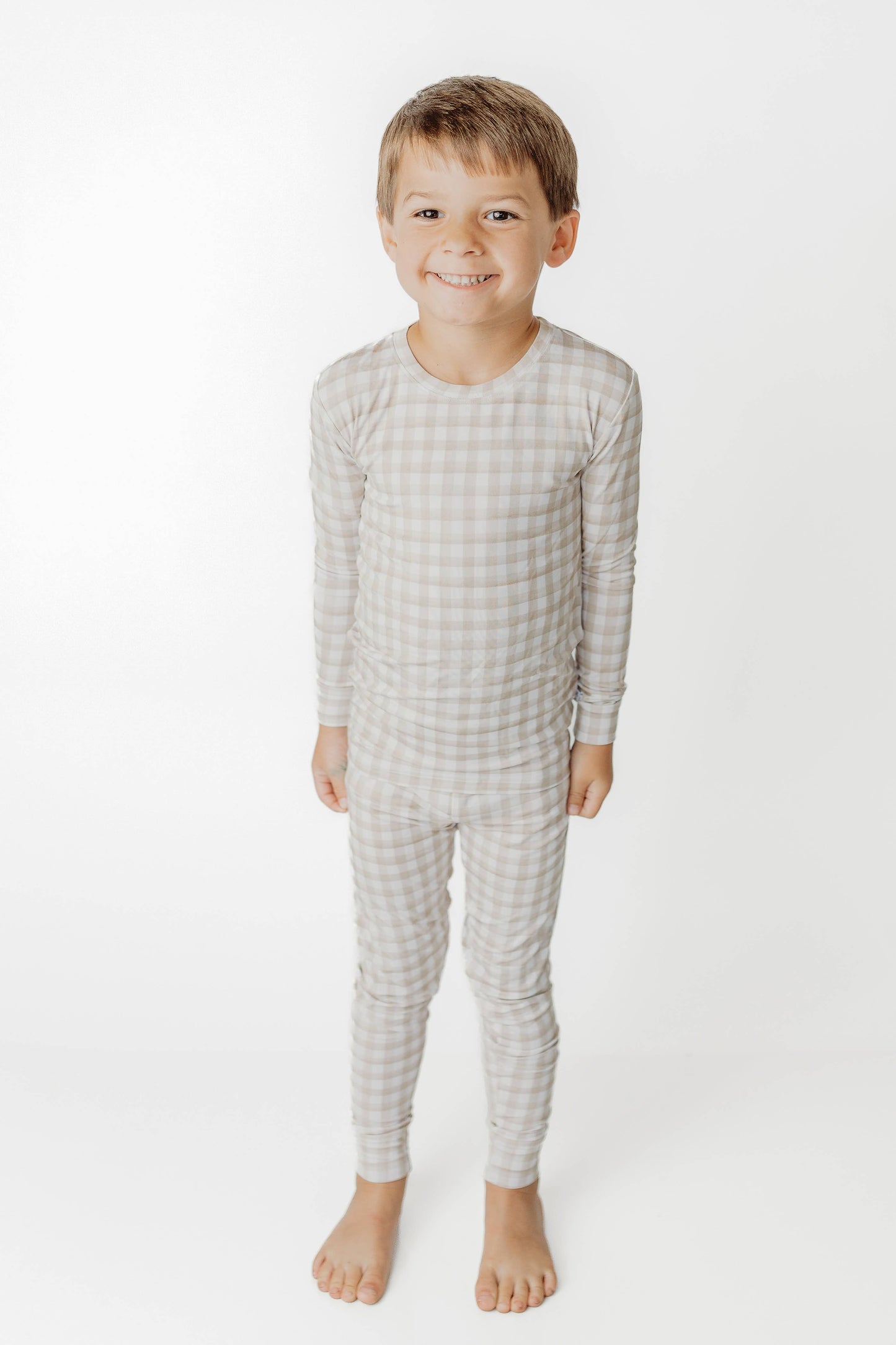 Gingham Two Piece Bamboo Set