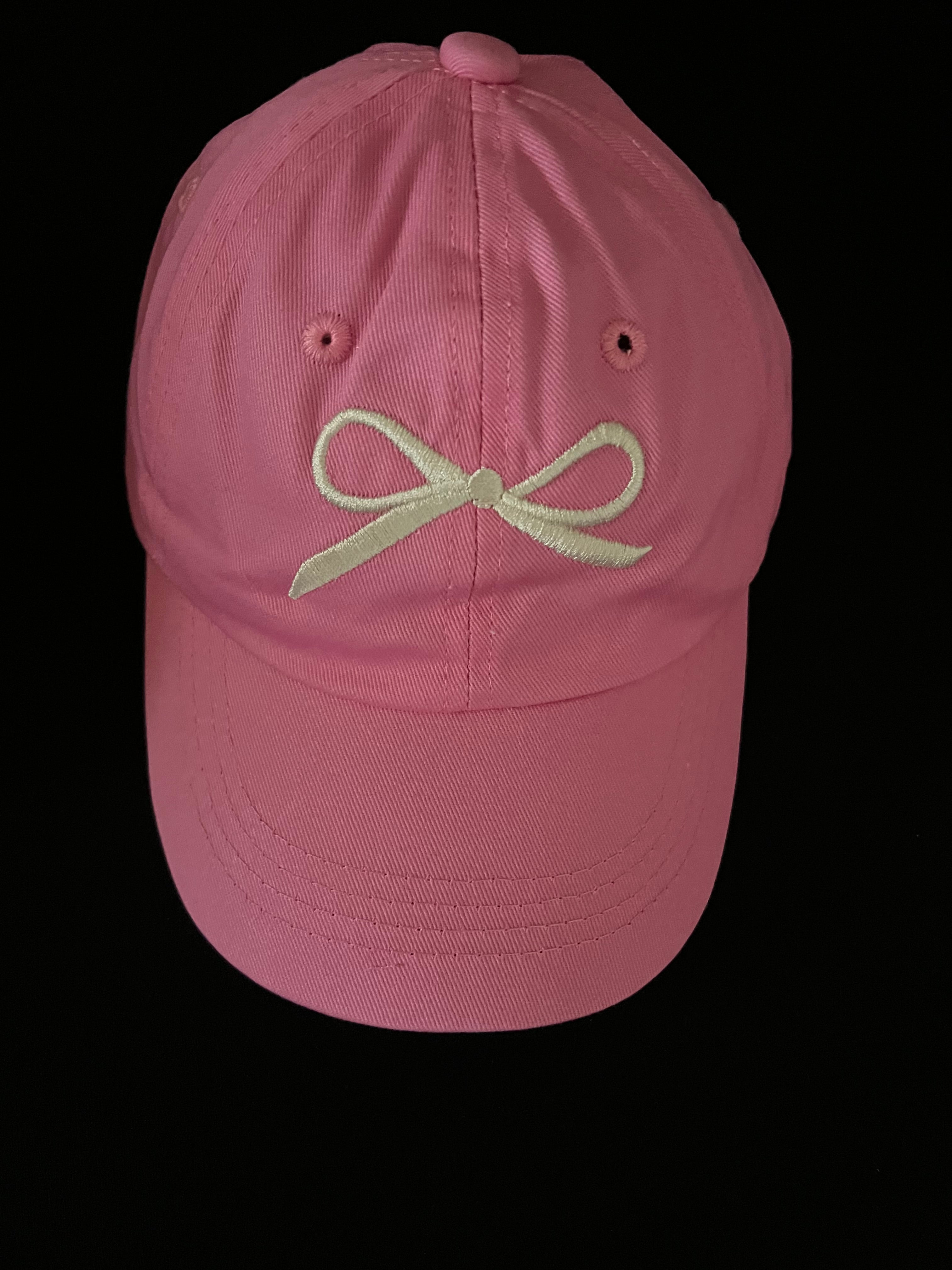 Children's Embroidered Bow Hat