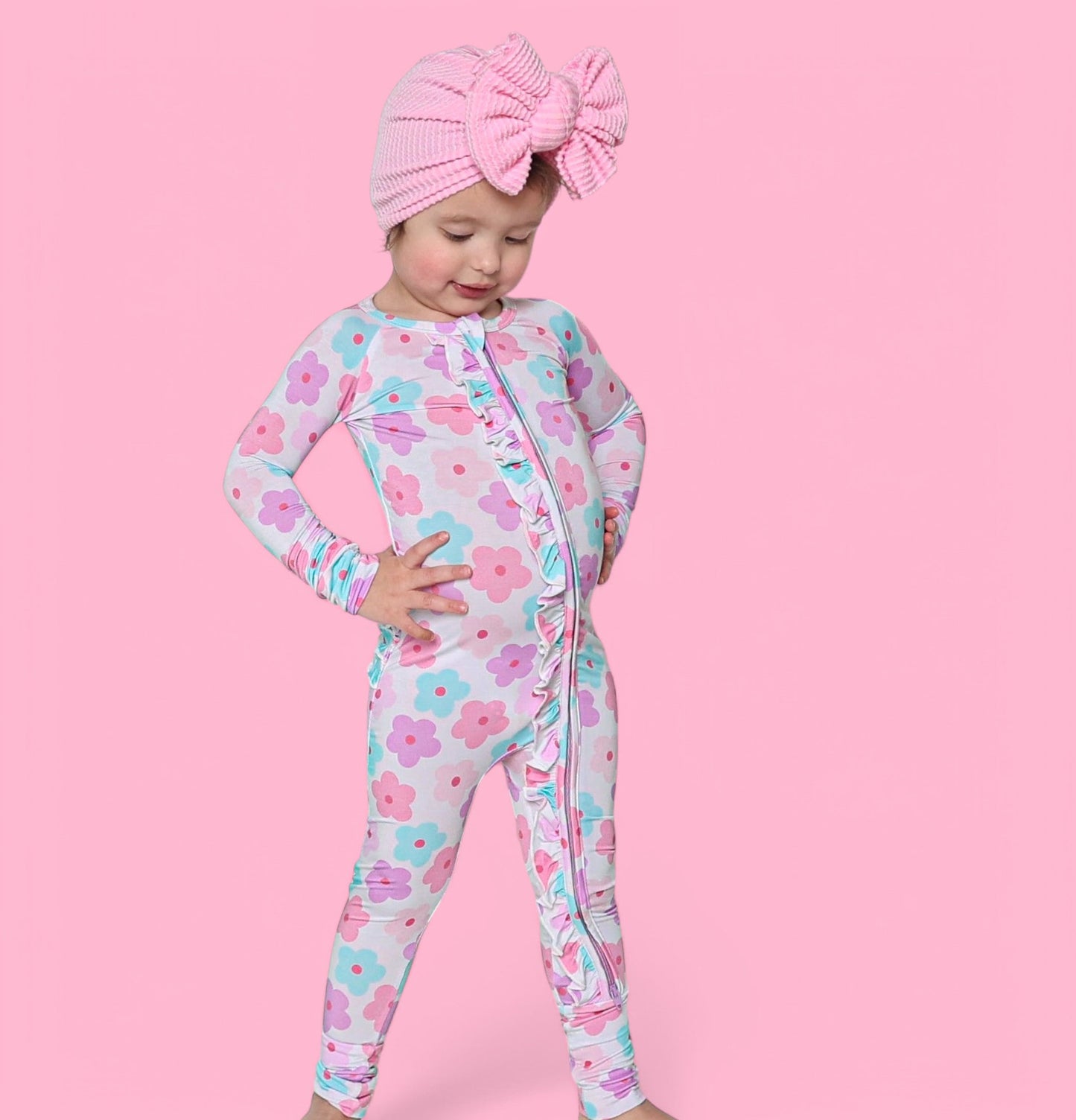 VIOLET FIELDS DREAM RUFFLE ROMPER