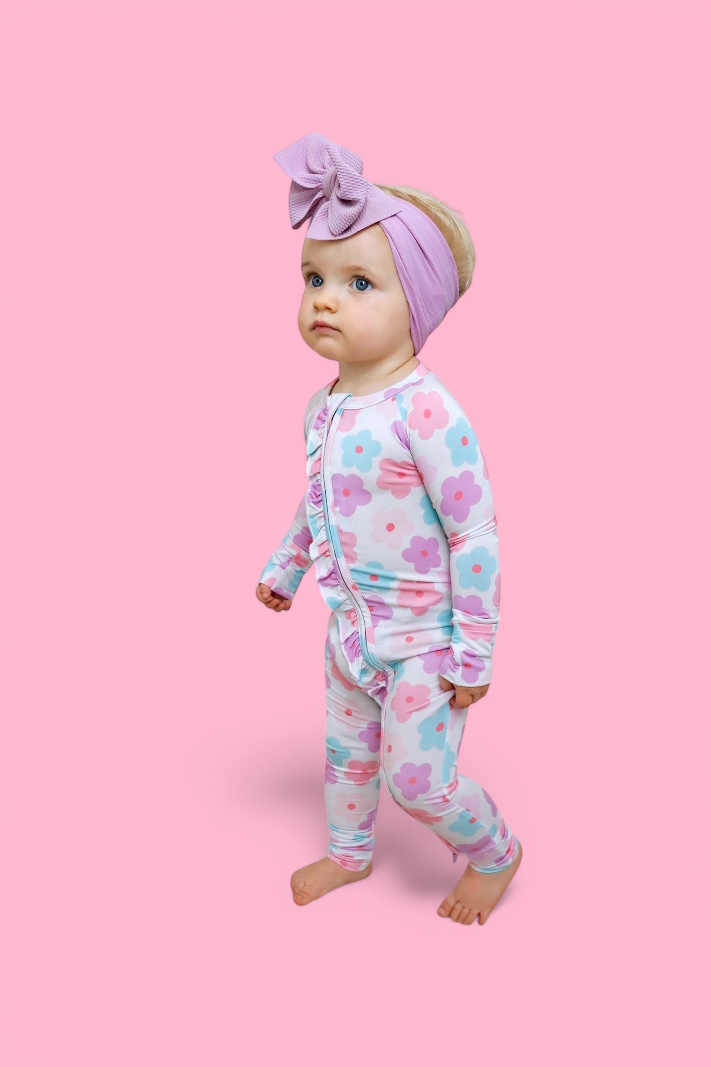 VIOLET FIELDS DREAM RUFFLE ROMPER