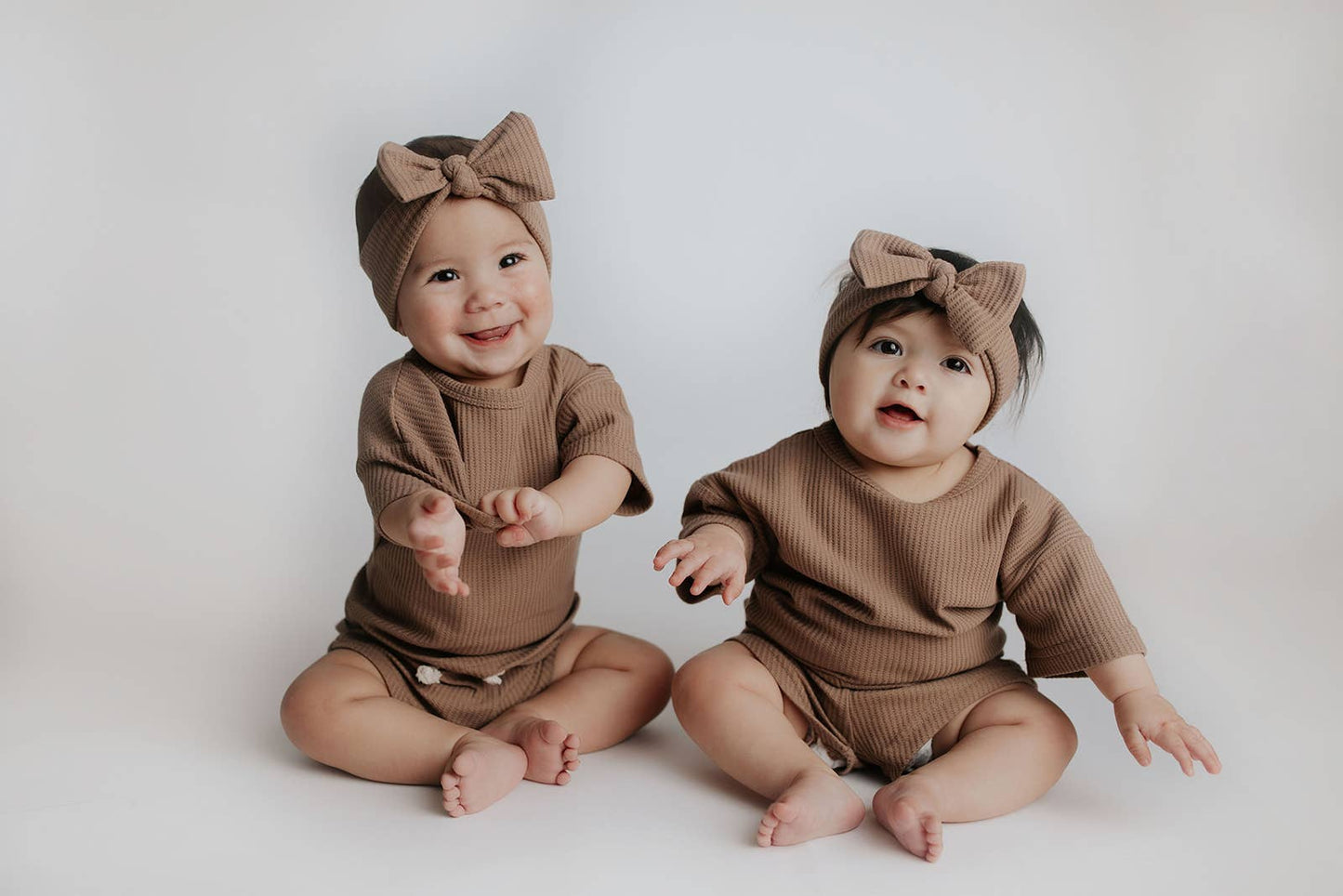 Cocoa Sands Neutral Summer Waffle Toddler Top & Bottom Set