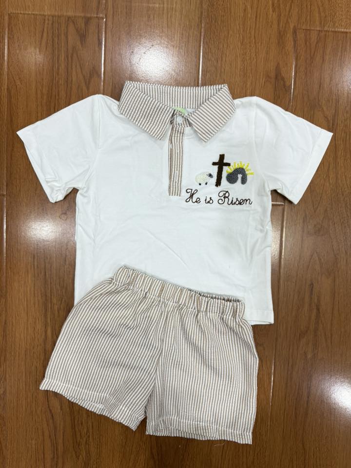 French Knot He is Risen short set