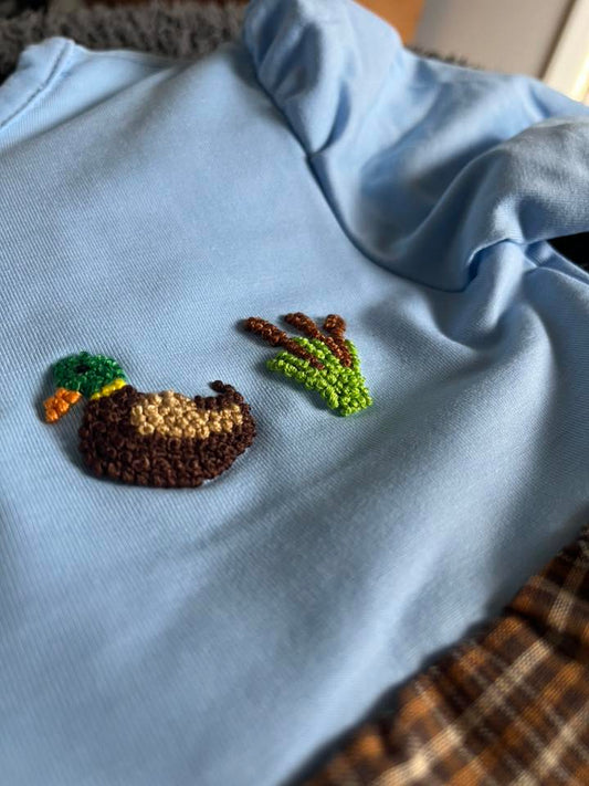 French Knot Mallard Duck bubble