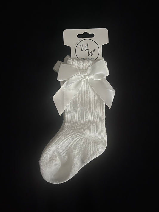 White knee high socks