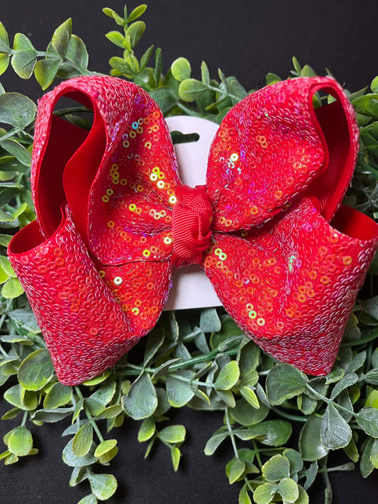 Red Sequin Bow