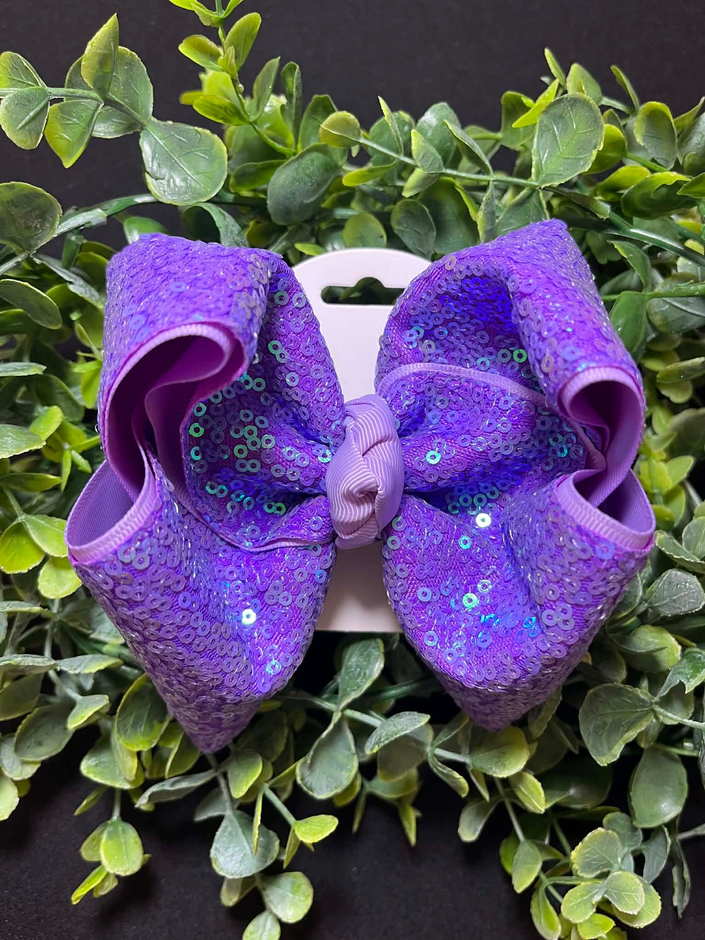Purple Sequin Bow