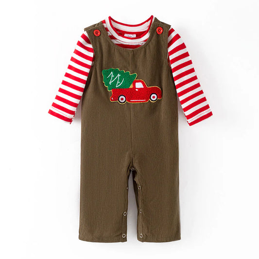 Christmas Truck 2-piece romper set