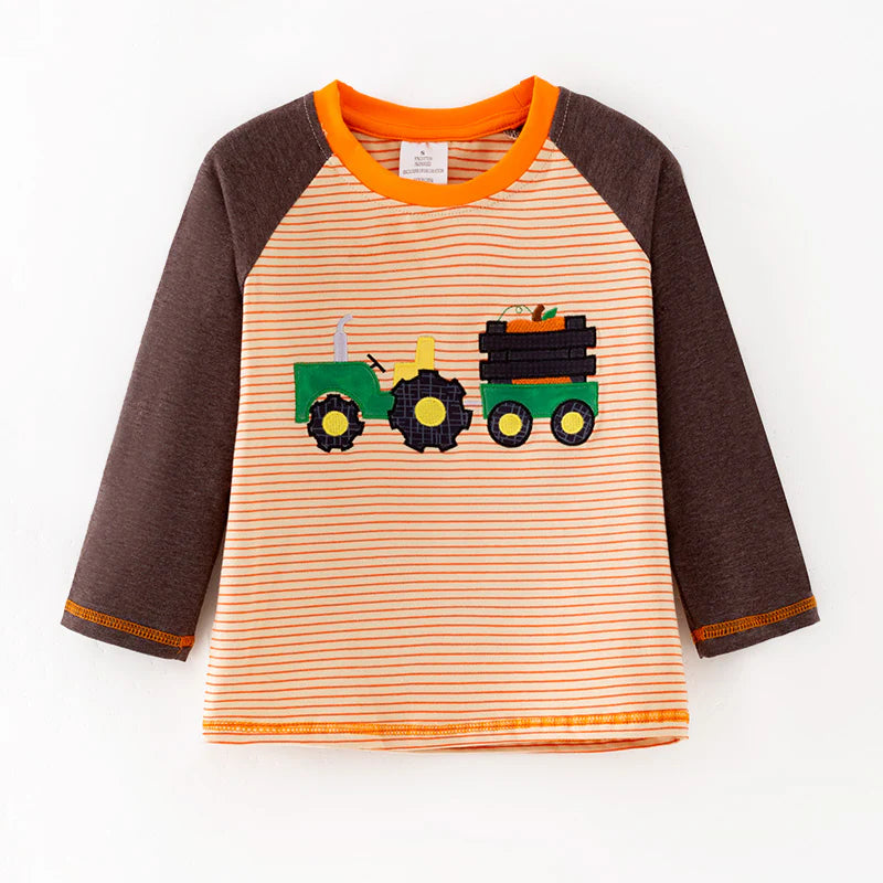 Pumpkin Applique Cotton Top