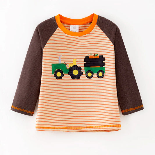 Pumpkin Applique Cotton Top