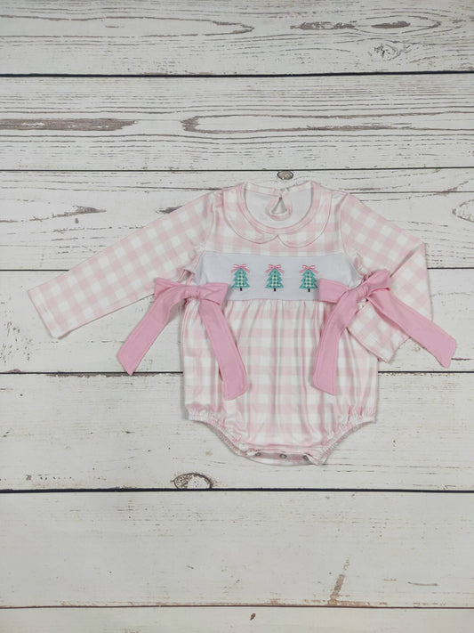 Checkered Christmas Tree Appliqué Bubble