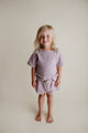Wild Orchid Purple Summer Waffle Toddler Top & Bottom Set