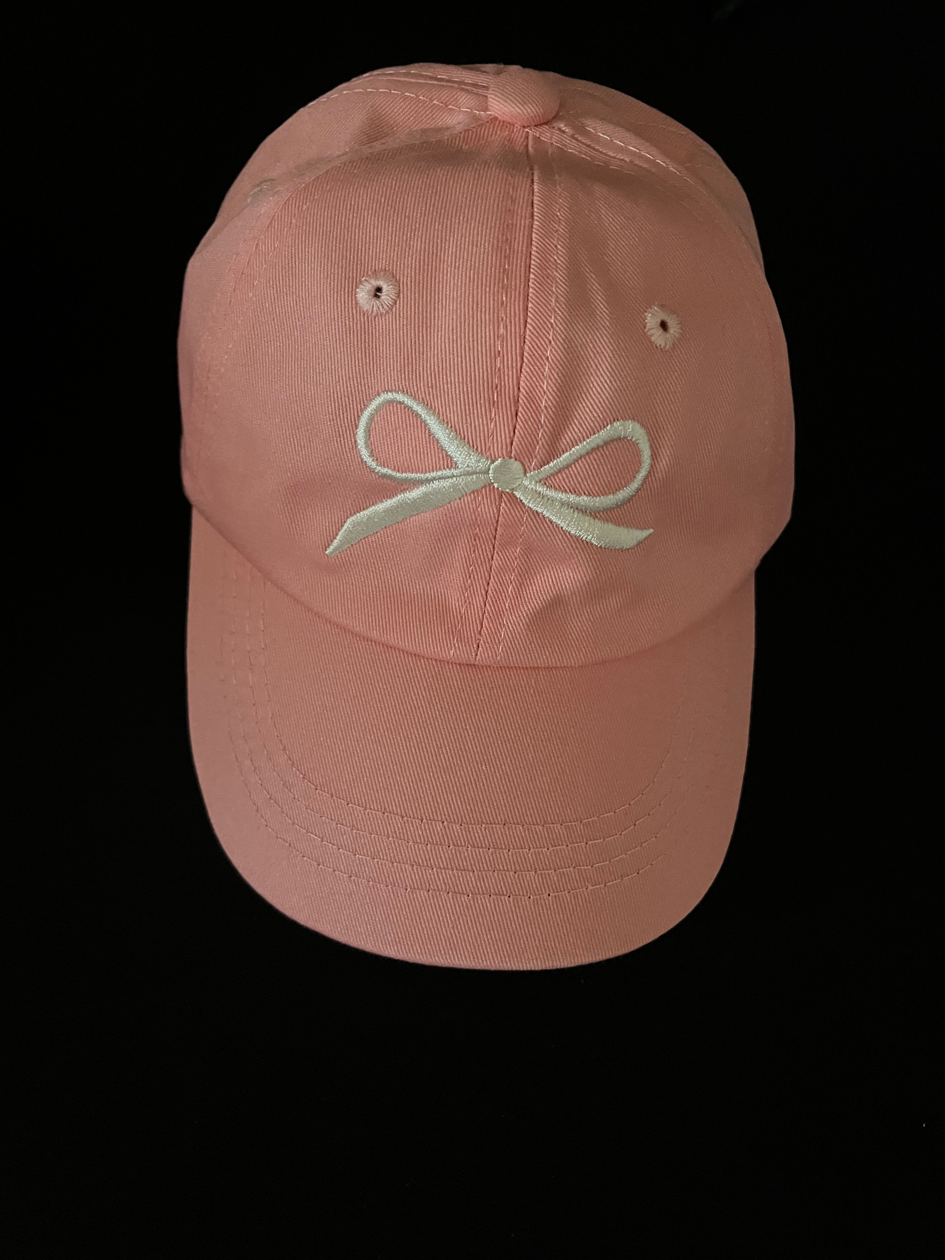 Children's Embroidered Bow Hat