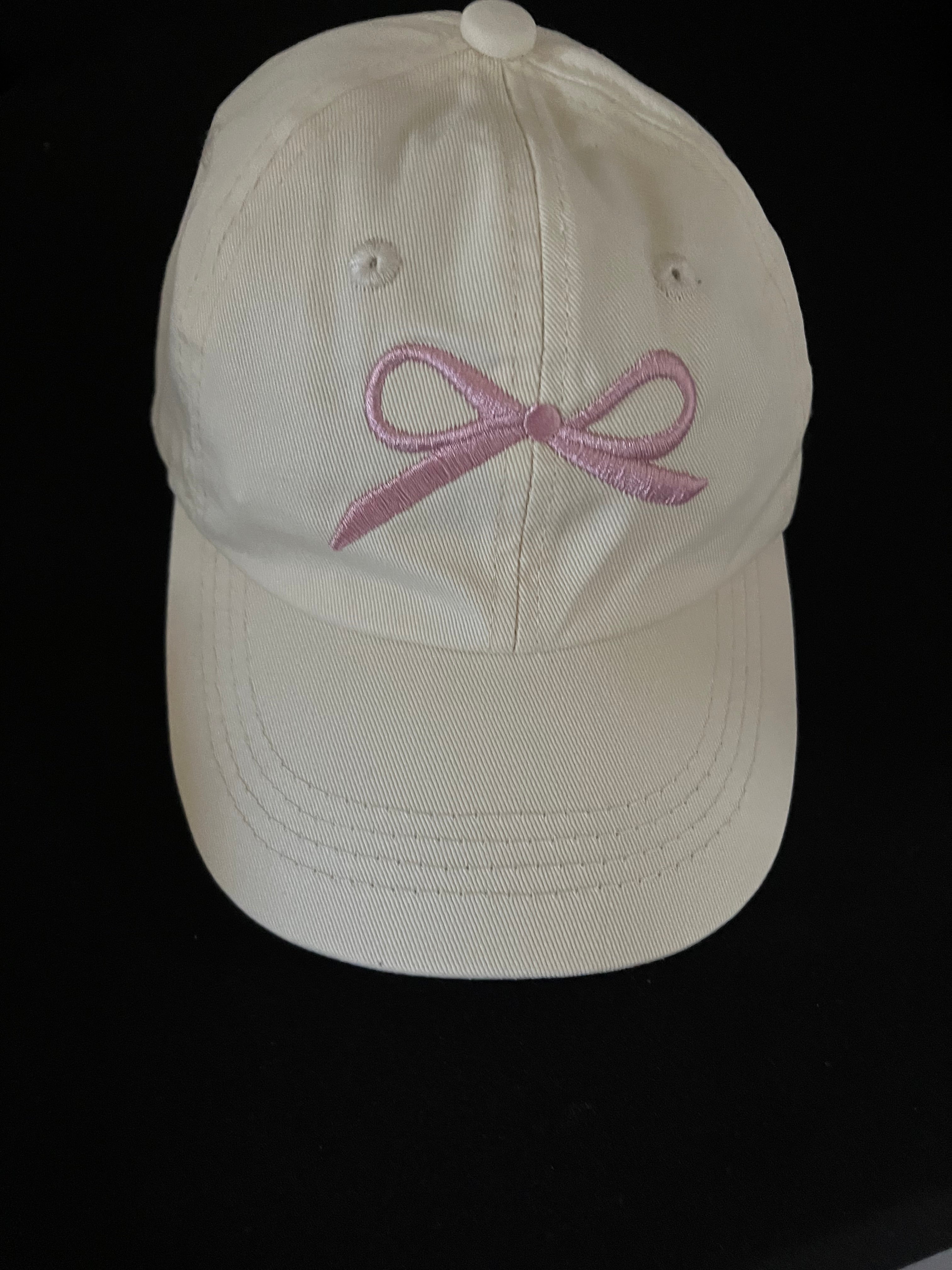 Children's Embroidered Bow Hat