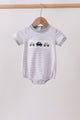 Green vehicle embroidery stripe bubble